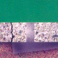 An illustration of the previously broken slab, now raised and repaired.